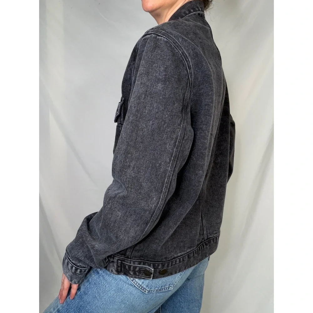Carhartt WIP Stetson Jacket Black Denim Coat Organic Cotton Work in Progress S